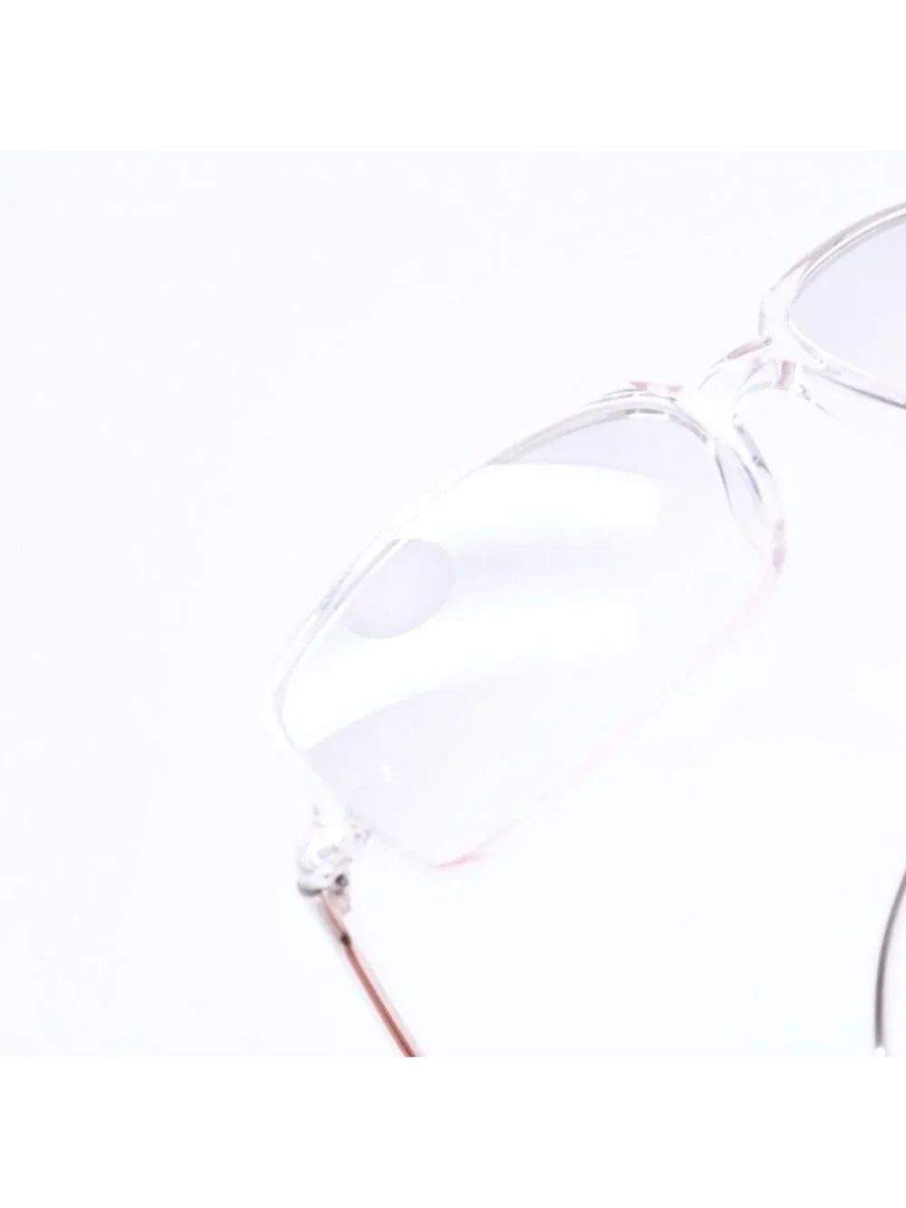 Chanel Sunglasses Eyewear CC Logo Rhinestone Clear Gray